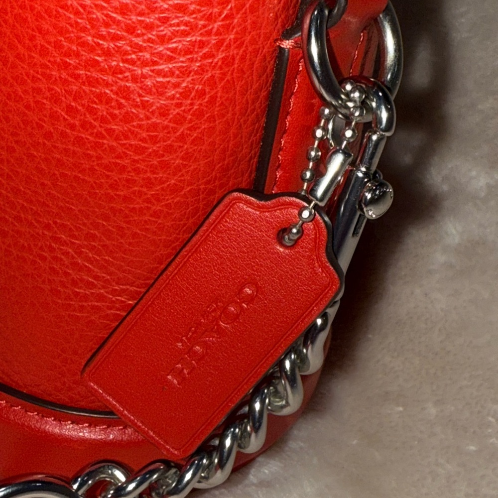 Valentines Coach Georgie Gem Cherry 🍒 Red Bright Poppy Crossbody Bag Purse 5503 - Picture 4 of 16
